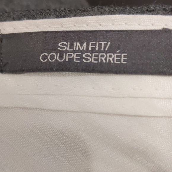 H&M 100% wool grey pants slim fit sz 33 - Picture 6 of 8